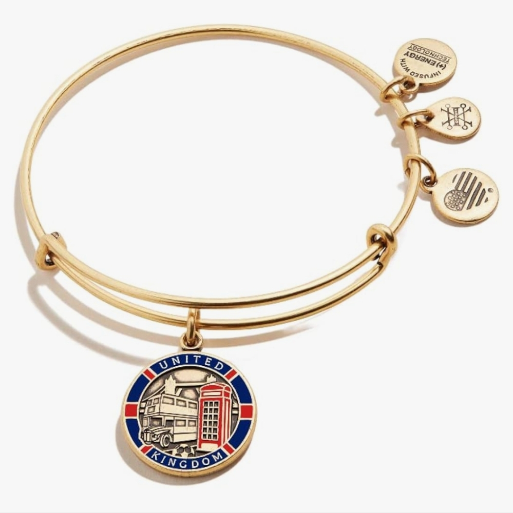 Alex and Ani Women's United Kingdom Charm Bangle Rafaelian Gold - NWT
